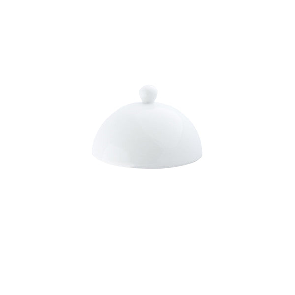 Jl Coquet HEMISPHERE White Enamel - Bell-shaped, Deep plate with rim - 4.9 in SKU: HOR1047BB0000