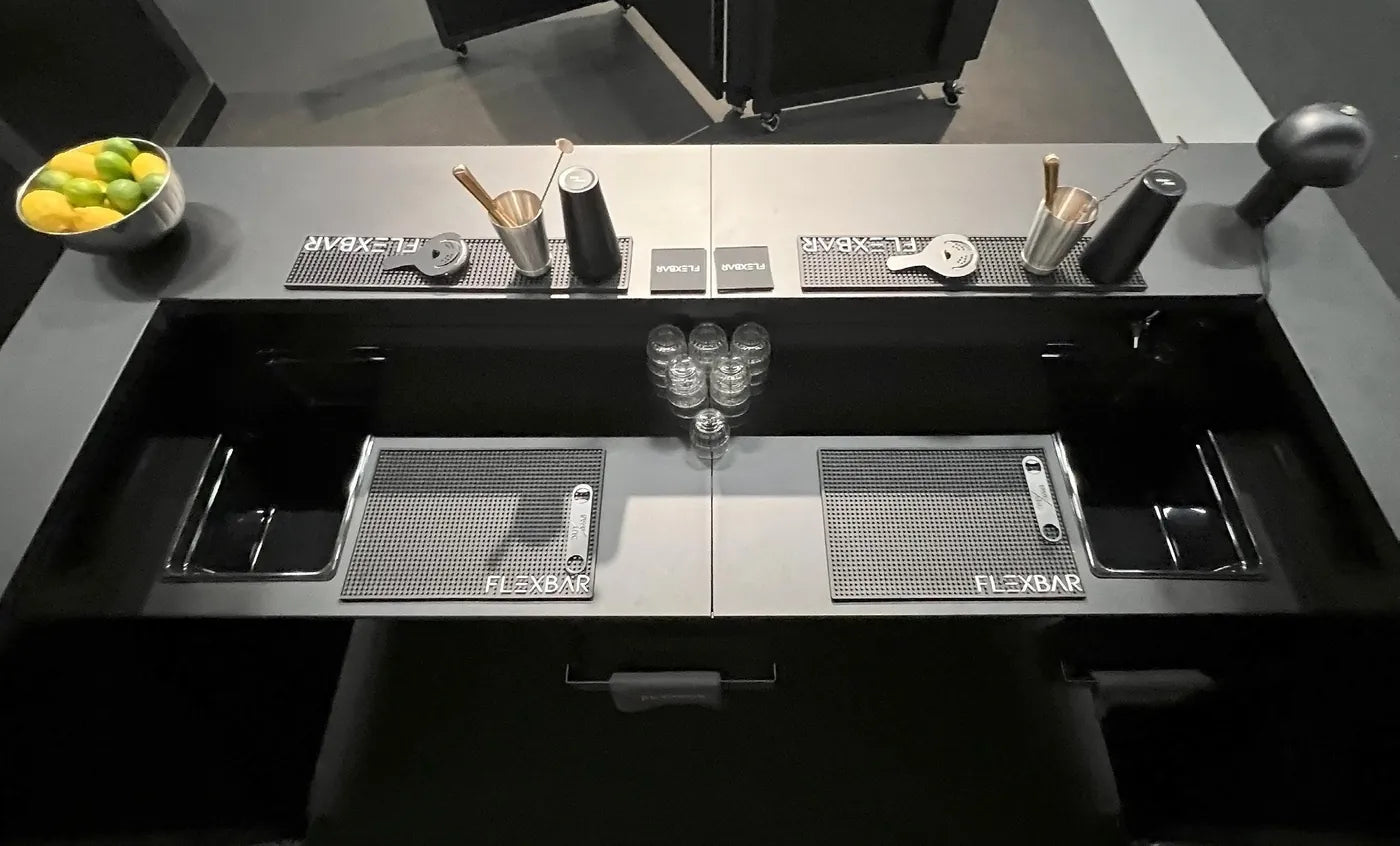 FlexBar work decks from the bartender side