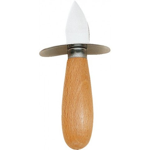 VARNISHED OYSTER KNIFE WITH GUARD