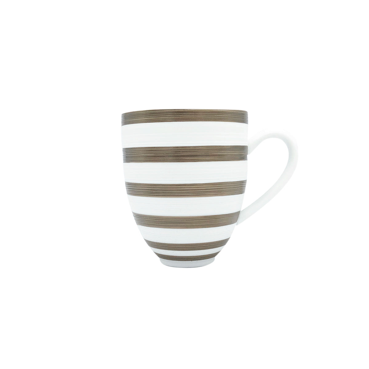 Jl Coquet HEMISPHERE Striped Metallic Grey - Mug - 9.1 fl oz SKU: HEM3004BS0045