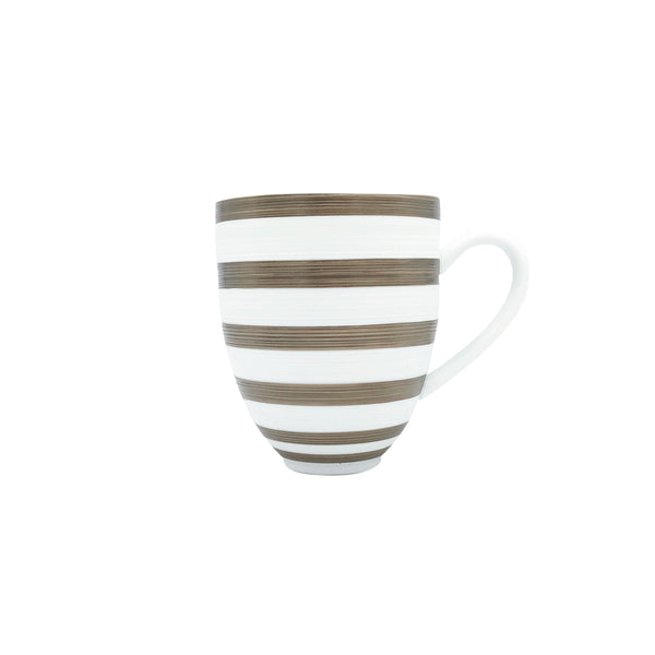 Jl Coquet HEMISPHERE Striped Metallic Grey - Mug - 9.1 fl oz SKU: HEM3004BS0045