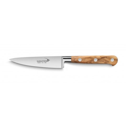 FORGED SABATIER DEG PARING KNIFE 10 CM olive wood