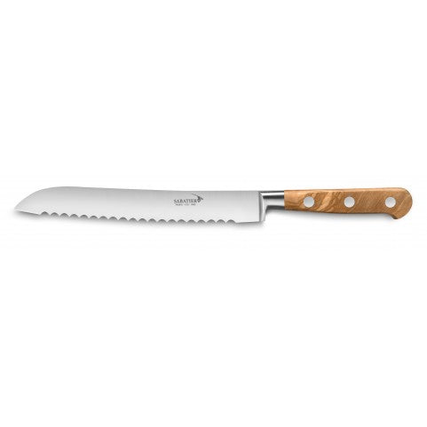 FORGED SABATIER DEG BREAD KNIFE 20 cm olive wood