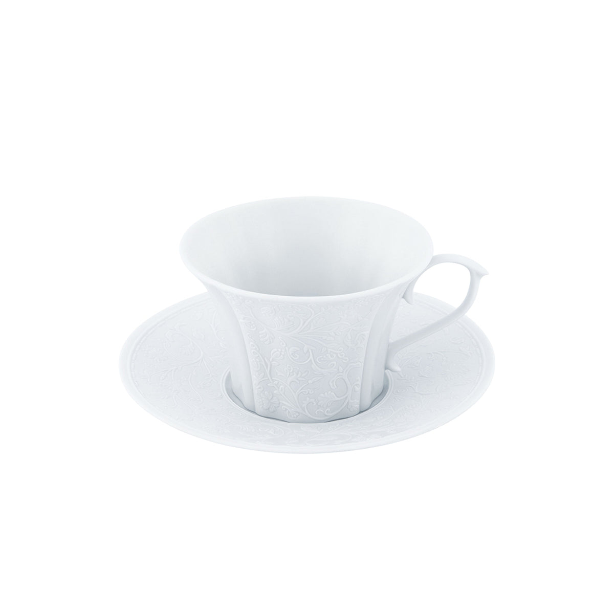 Jl Coquet SWAN Satin White - Coffee Cup and Saucer - 5.4 fl oz SKU: SWA3015BS0000