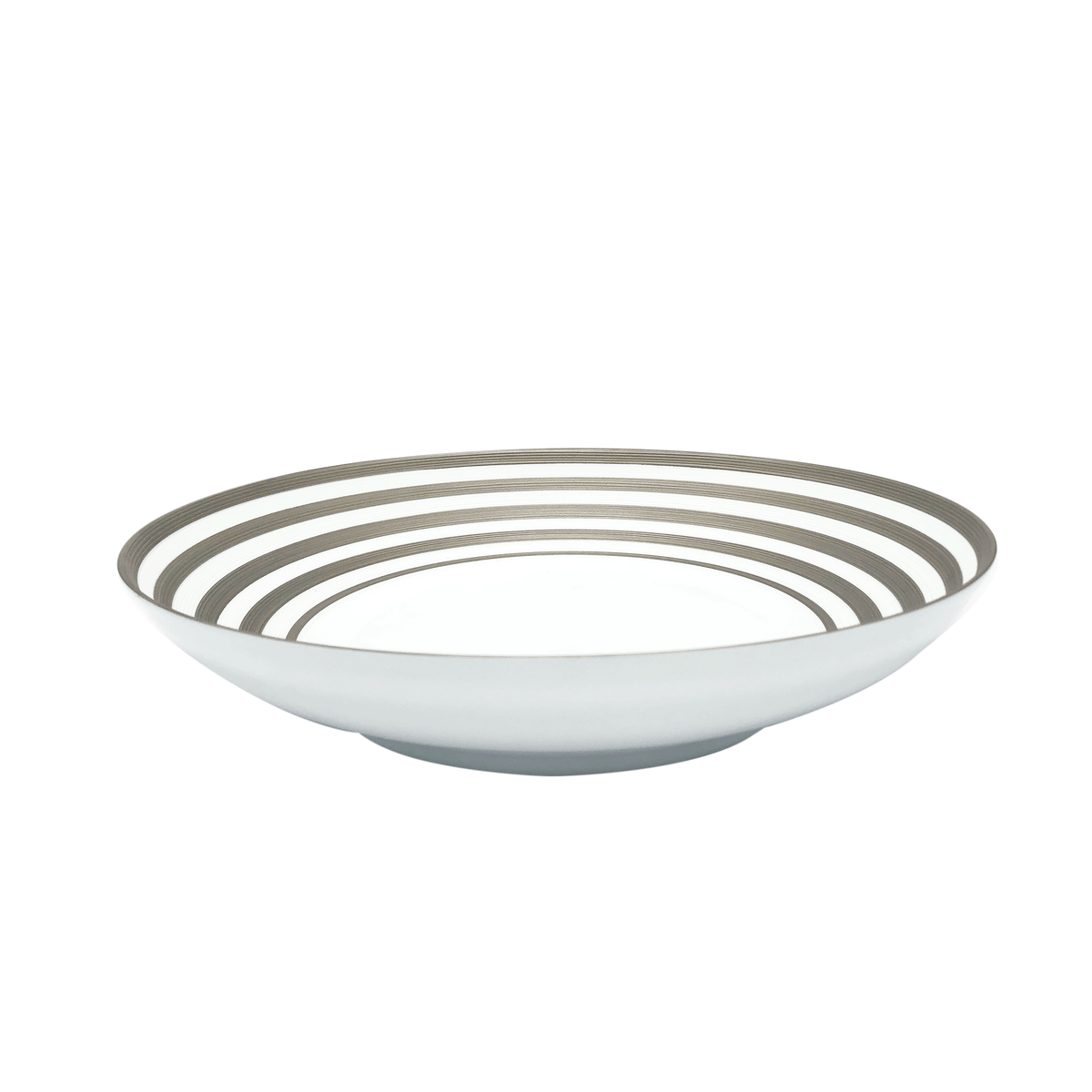 Jl Coquet HEMISPHERE Striped Platinum - Hollow Dish - 11.6 in SKU: HEM5029BSP028