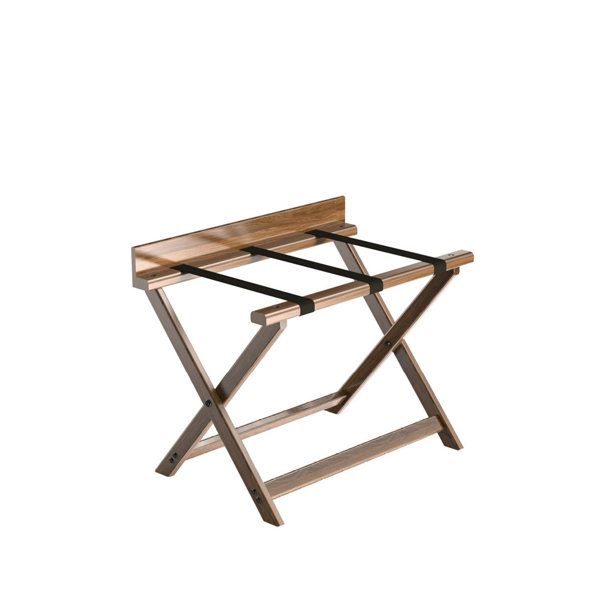 Bedroom Walnut Luggage Rack with Backboard