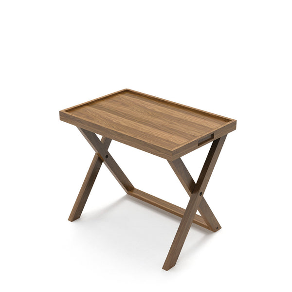 Folding Walnut Tray Table, Short ? Non-locking