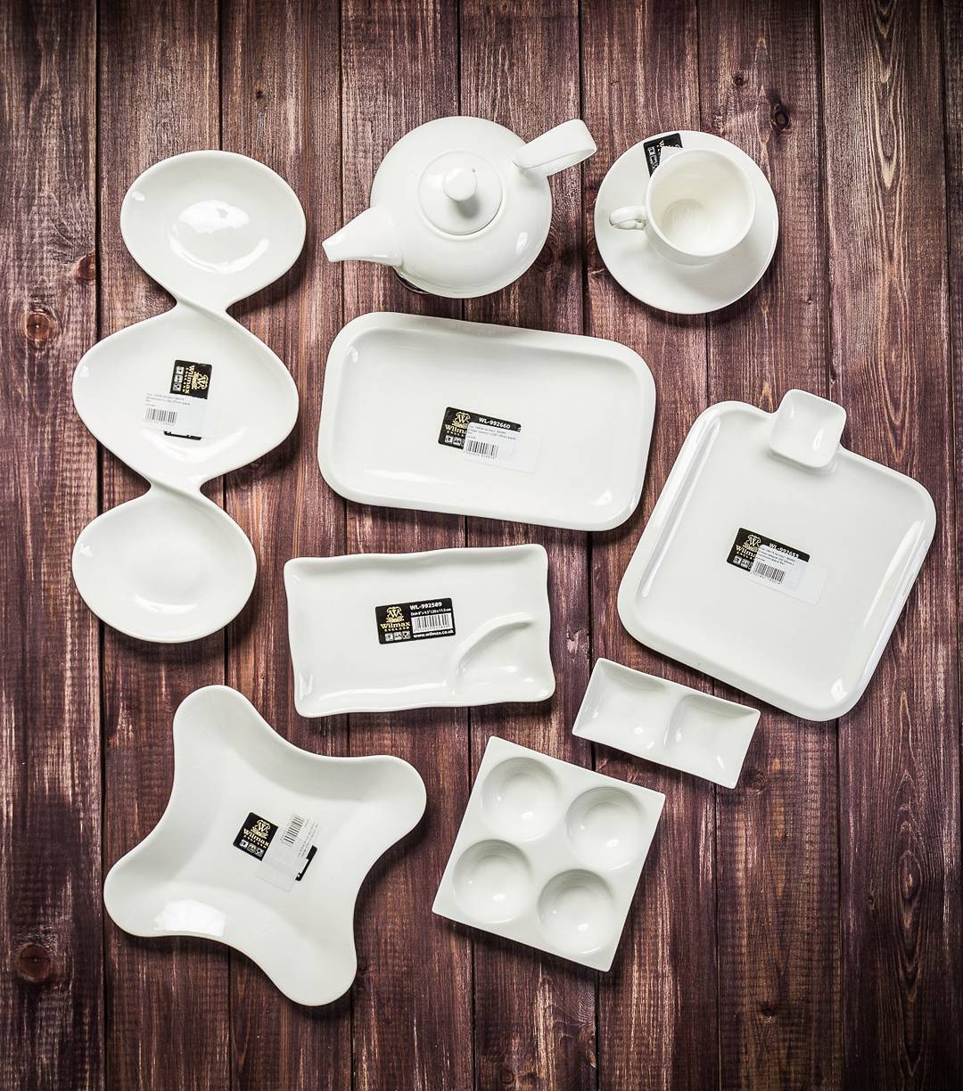 Wilmax Fine Porcelain Divided Dish 14.5