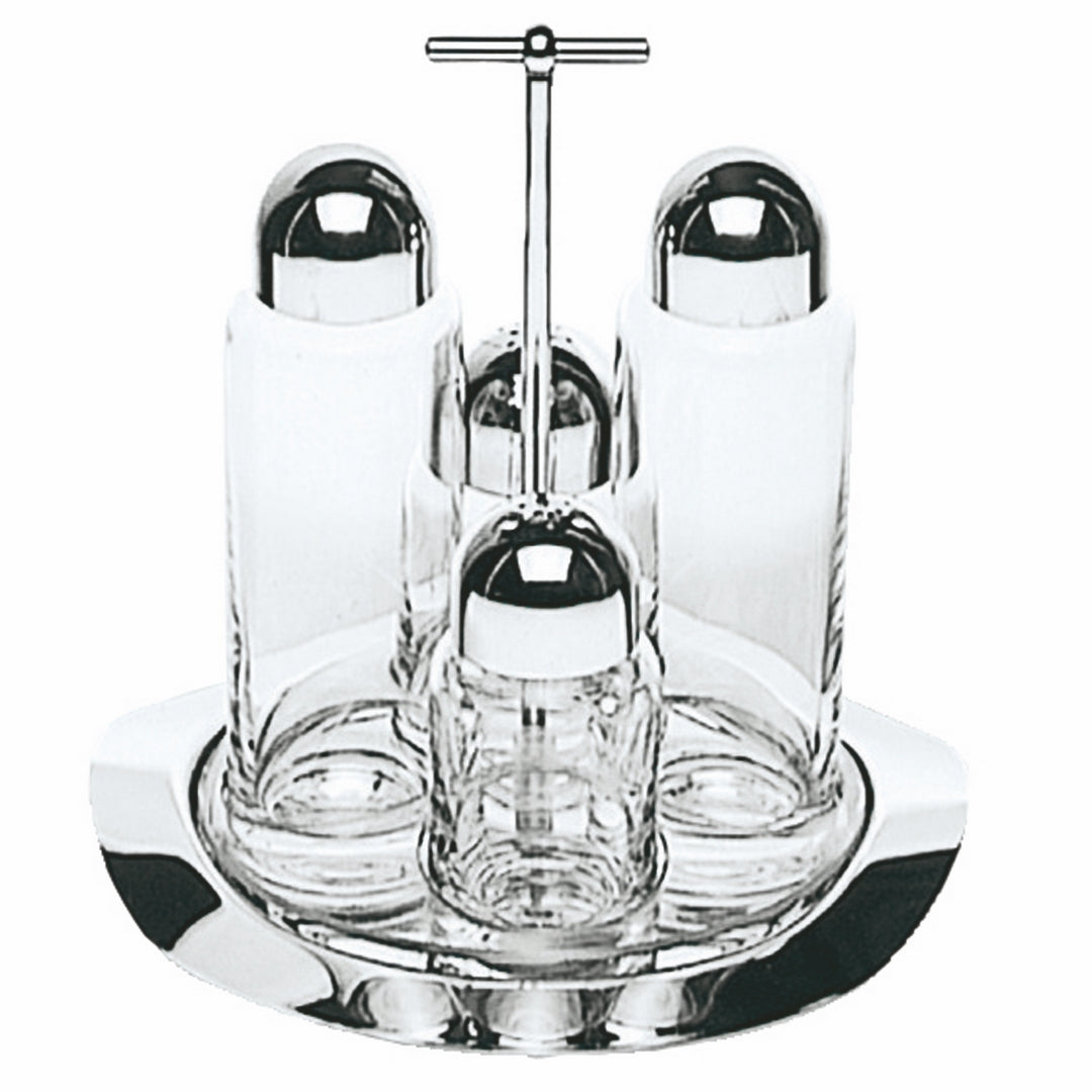 4 Pc. Cruet And Salt Cellar Set; Millenium H: 7-7/8", 2 X 6 Oz. + 2 X 3-3/4 Oz.