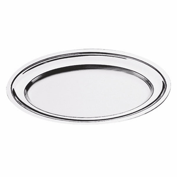 Oval Serving Plate With Reinforced Edge L: 11-3/4" W: 8-1/4"