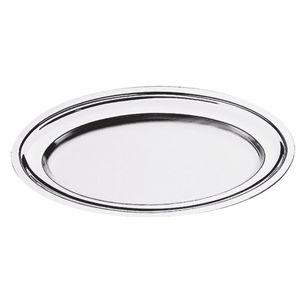 Oval Serving Plate With Reinforced Edge L: 15-3/4" W: 10-5/8"