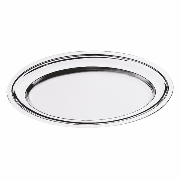 Oval Serving Plate With Reinforced Edge L: 23-5/8" W: 16-1/8"