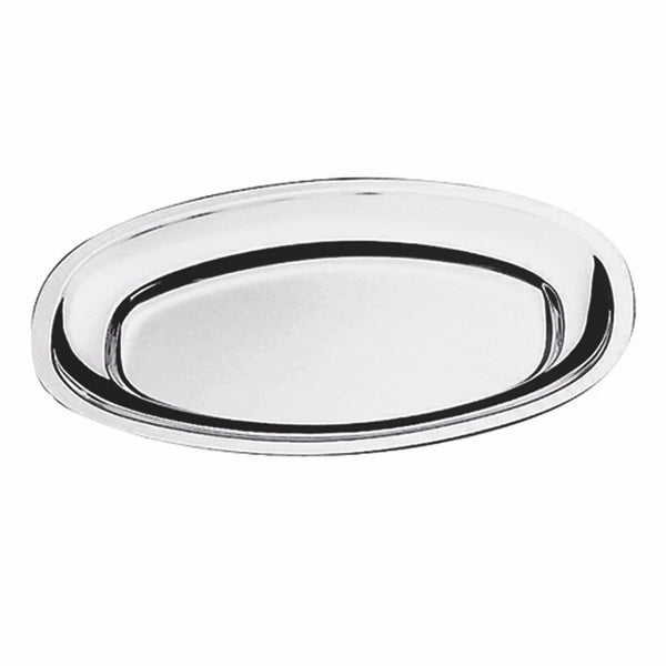 Oval Serving Plate With Reinforced Edge L: 11-3/4" W: 8-5/8"