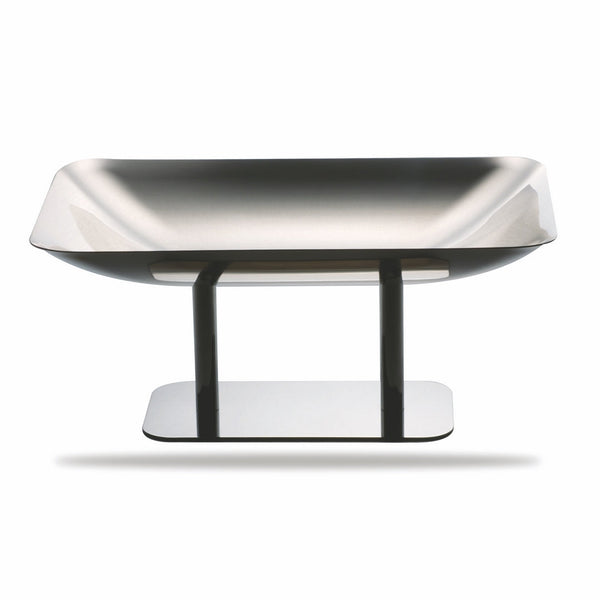 Elevated Rectangular Centerpiece / Fruit Bowl With Stand;  H: 7-1/8" L: 15" W: 9-7/8"