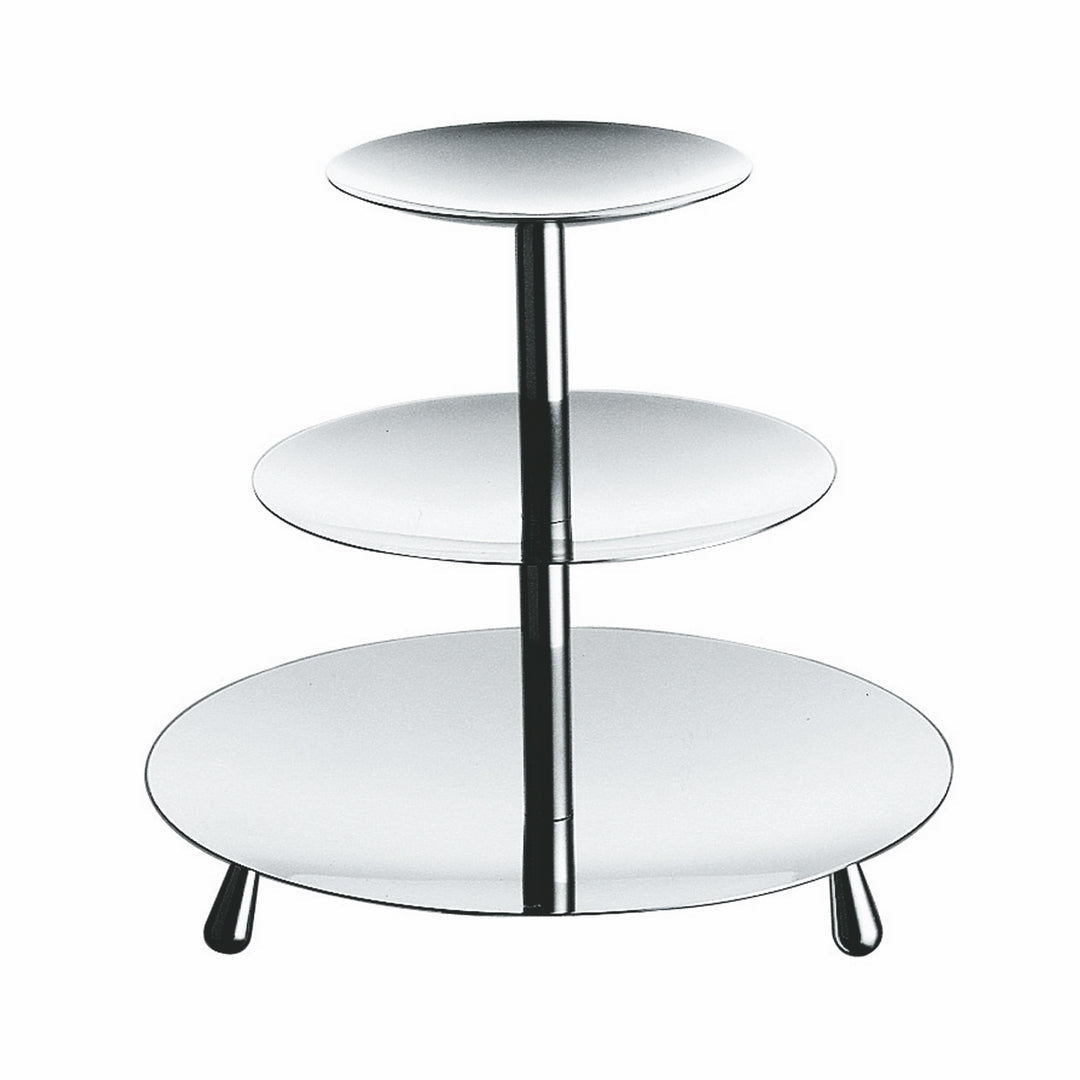 Petit-Four Stand With Feet, 3 Layers;  H: 10-5/8", D: 5-1/2", 7-7/8", 11"
