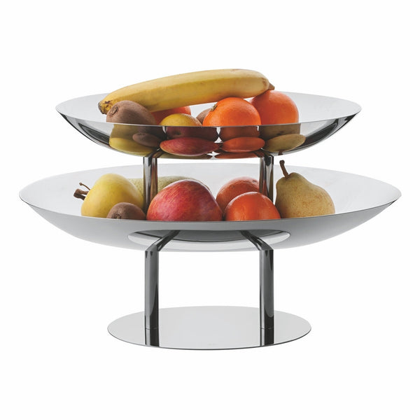 Elevated Two-Tier Oval Fruit Bowl H: 11-1/8"