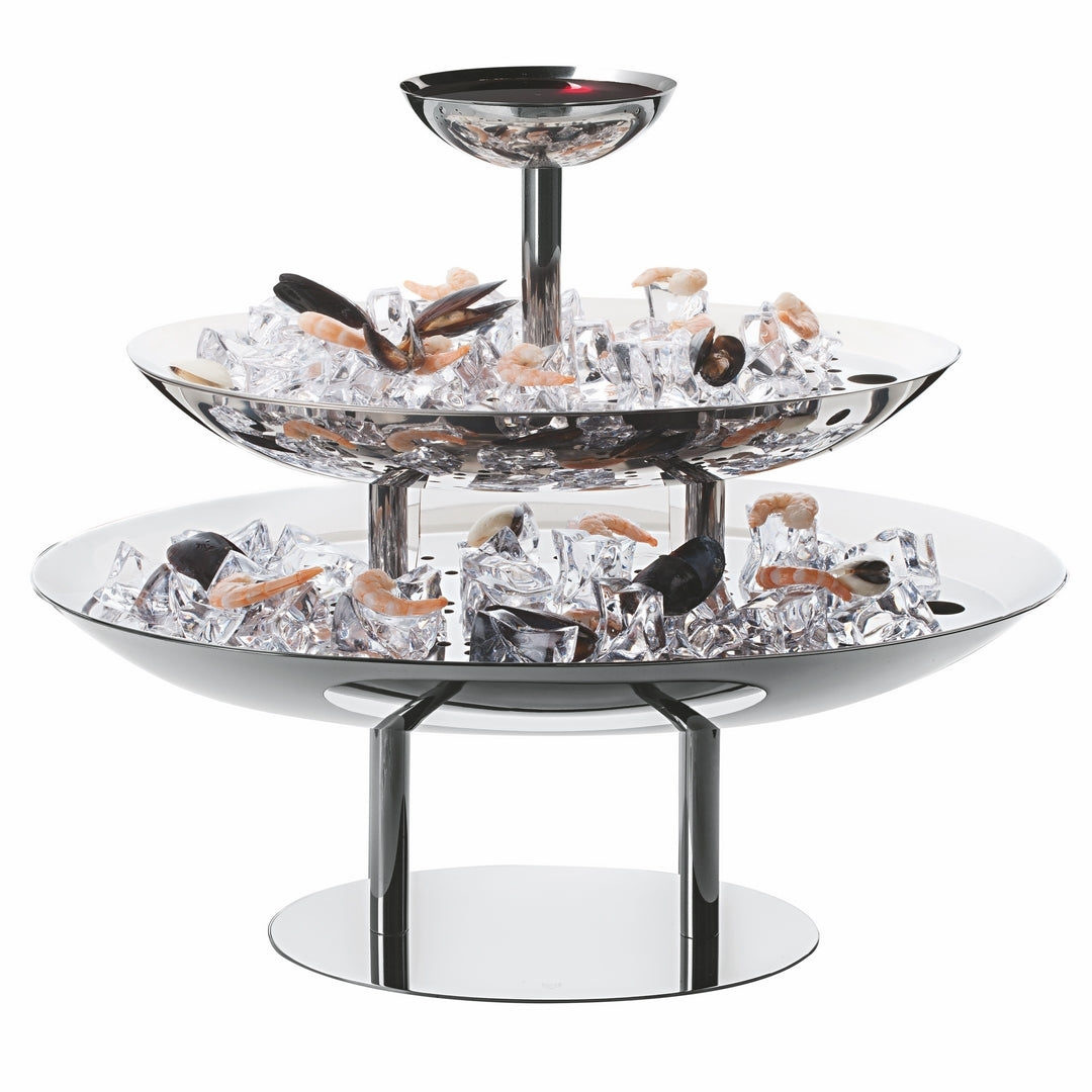 Oval Three-Tier Seafood Stand H: 14-1/2"