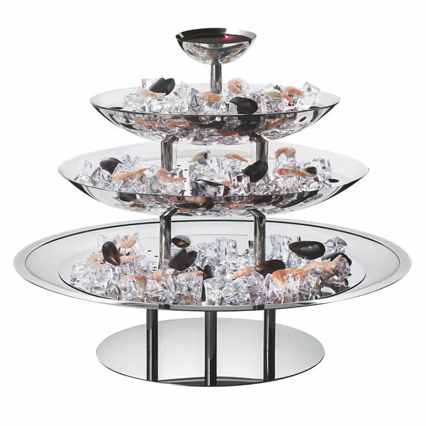 Oval Four-Tier Seafood Stand H: 19-1/3"