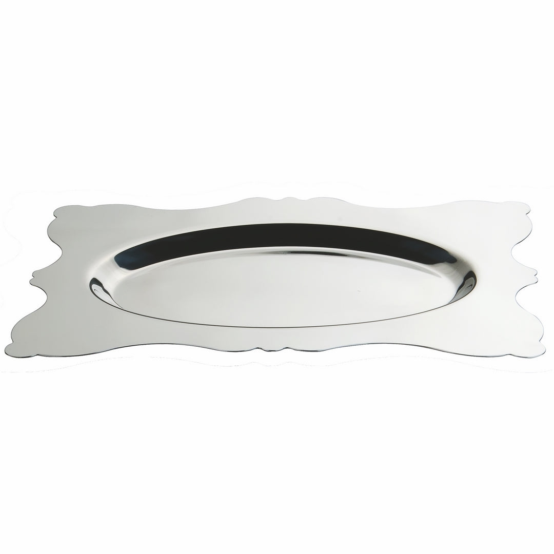 Rectangular Tray With Oval Center;  Pewter 18-1/2" X 13-3/4"