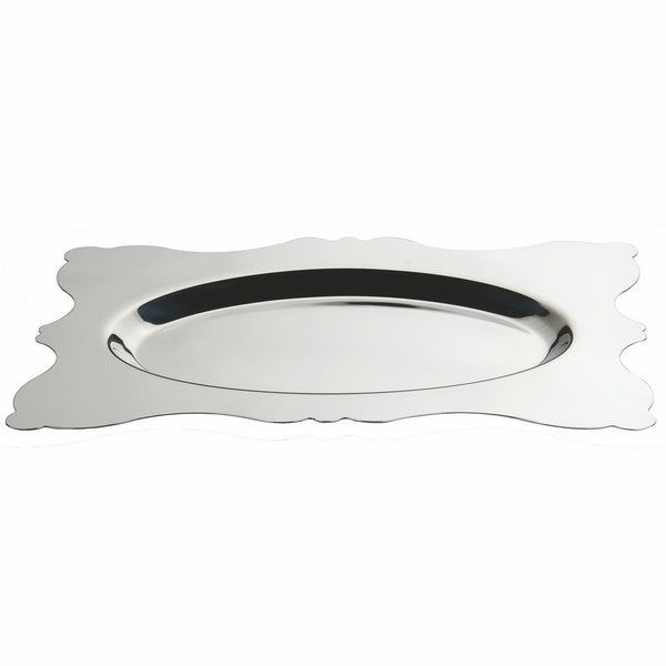 Rectangular Tray With Oval Center;  Pewter 18-1/2" X 13-3/4"