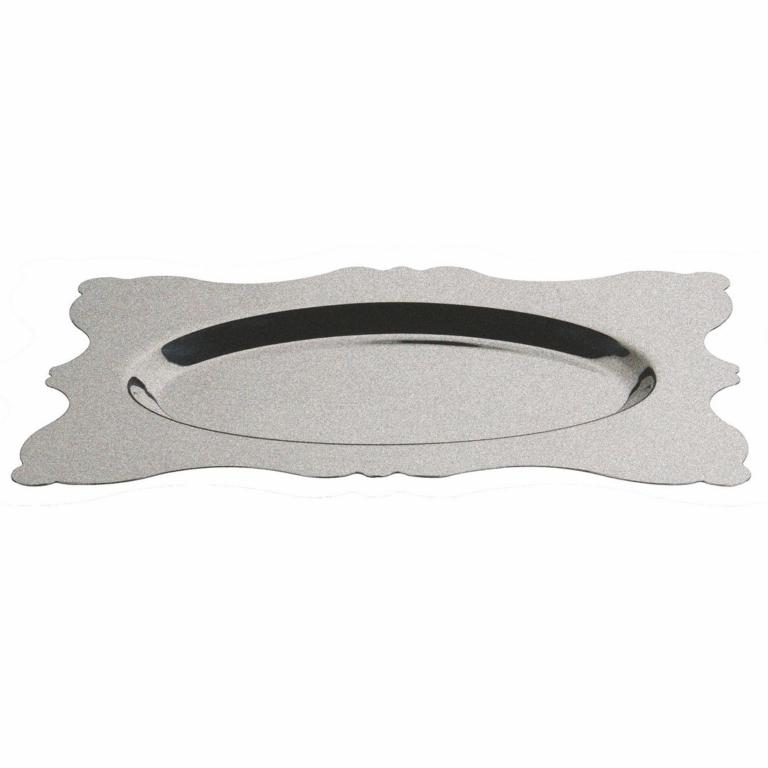 Rectangular Tray With Oval Center;  Pewter 18-1/2" X 13-3/4"