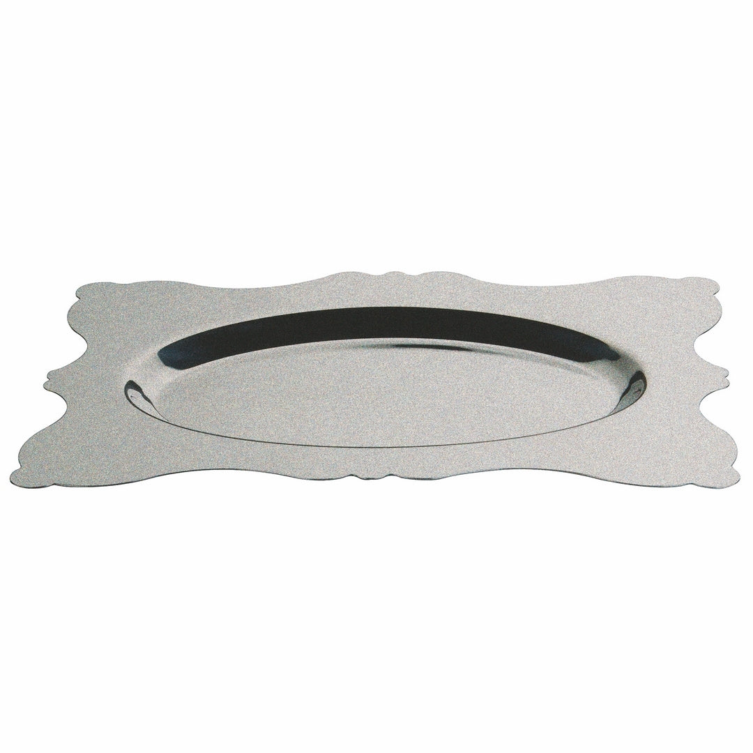 Rectangular Tray With Oval Center;  Pewter 22" X 15-3/4"