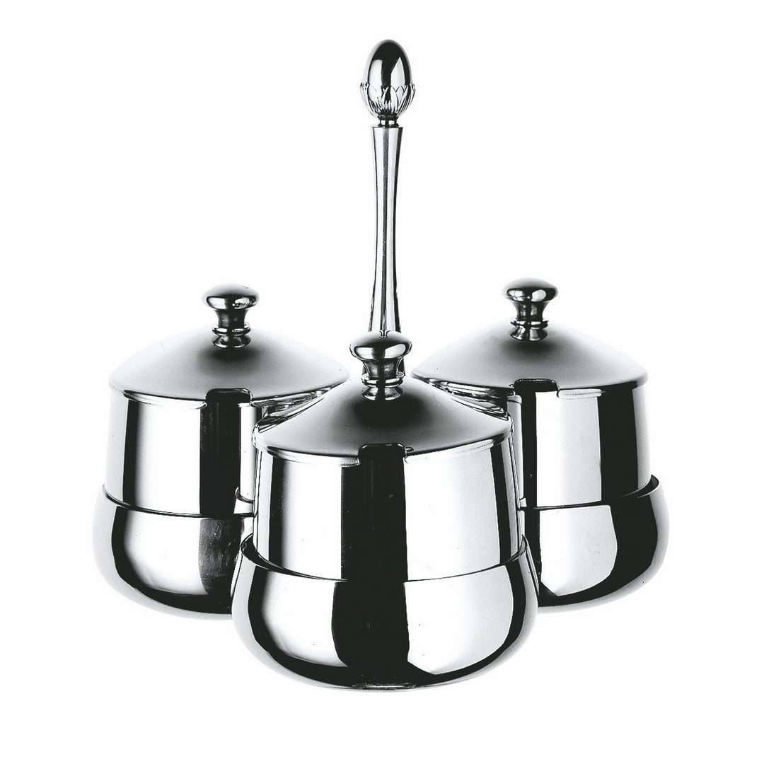 Set For Caf? Au Lait; Palace, 3 Each Sugar 5-1/8 Oz. With Lid H: 7-1/8"