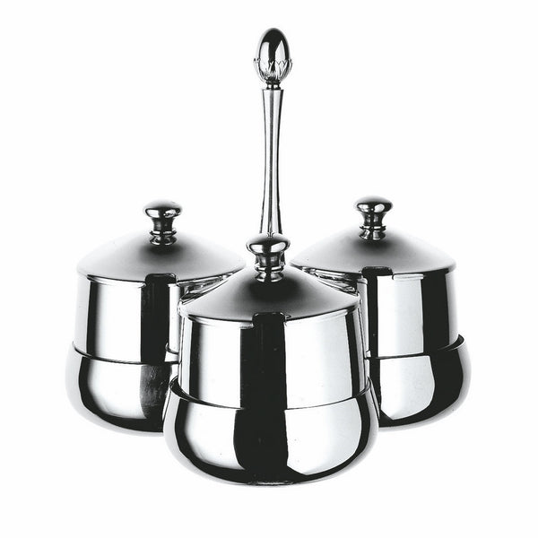 Set For Caf? Au Lait; Palace, 3 Each Sugar 5-1/8 Oz. With Lid H: 7-1/8"