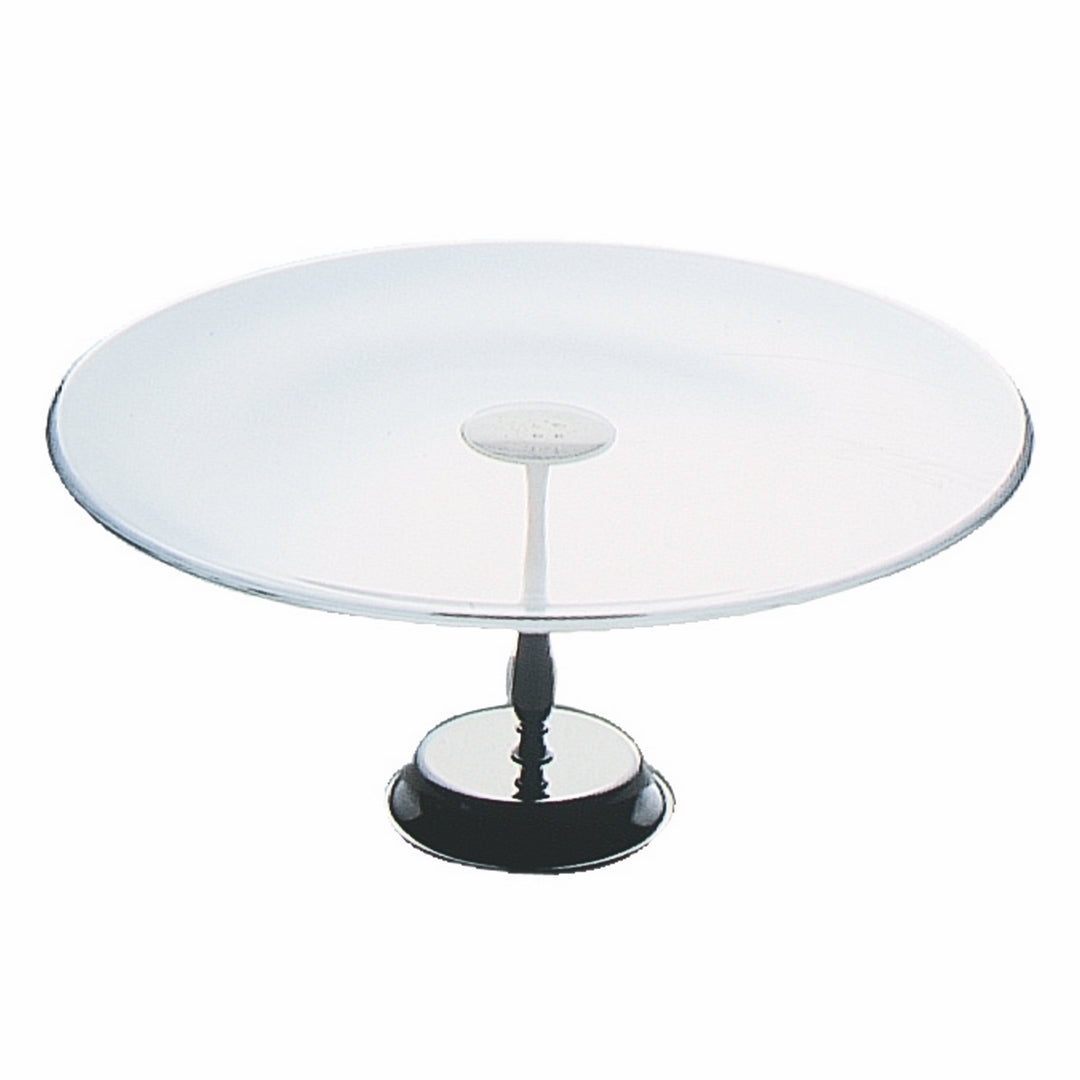 Glass Cake Plate With Base;  H: 6-1/4" D:12-3/4"