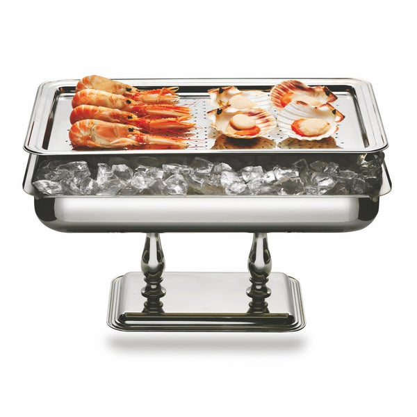 Elevated Rectangular Seafood Presentation With Stand L: 20-3/4" W: 12-2/3"