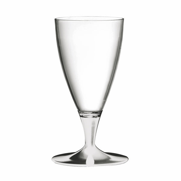 Polycarbonate Beer Glass, Clear Bowl With Transparent Color Stem And Foot Transparent