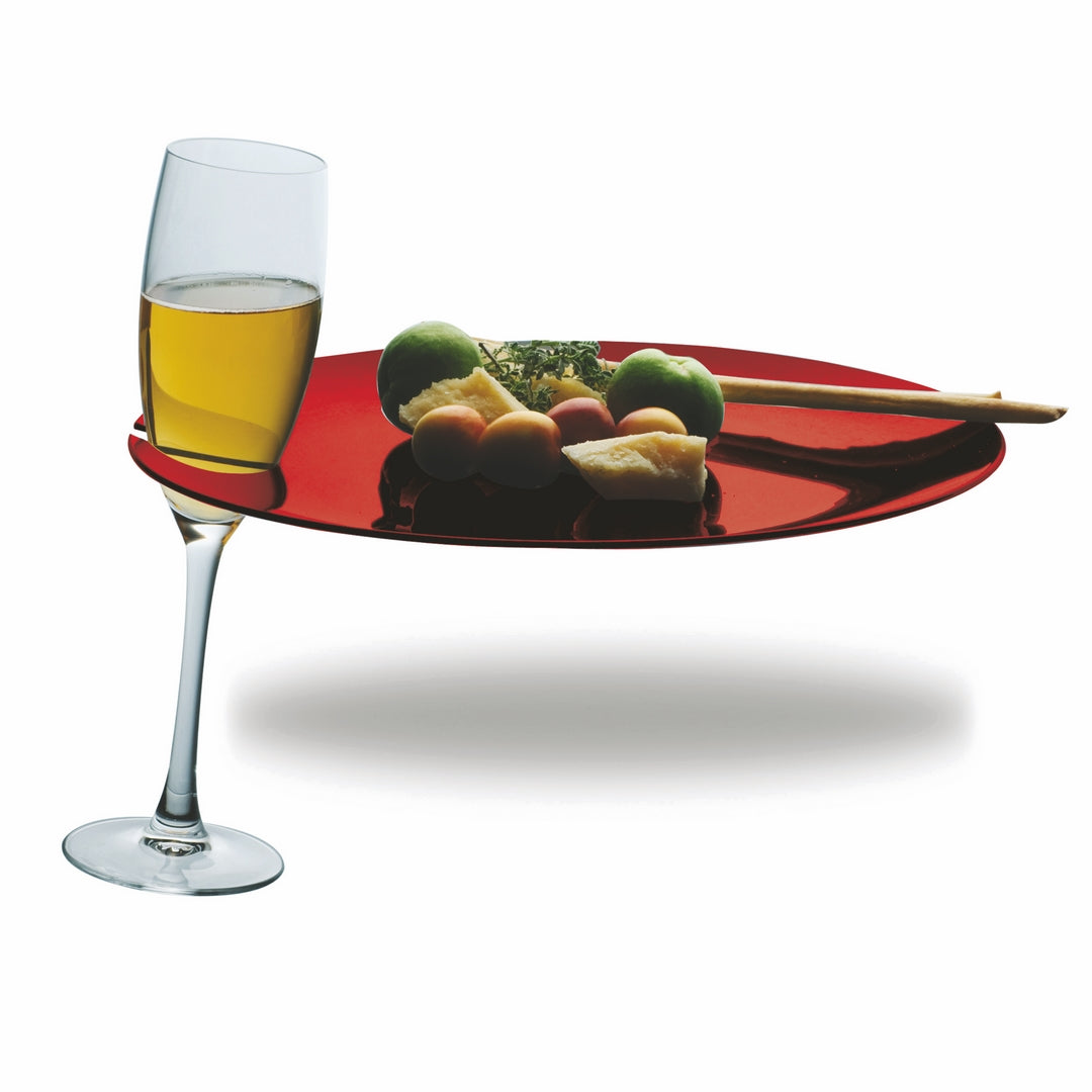 Polycarbonate Party Tray; Transparent Colors Garnet