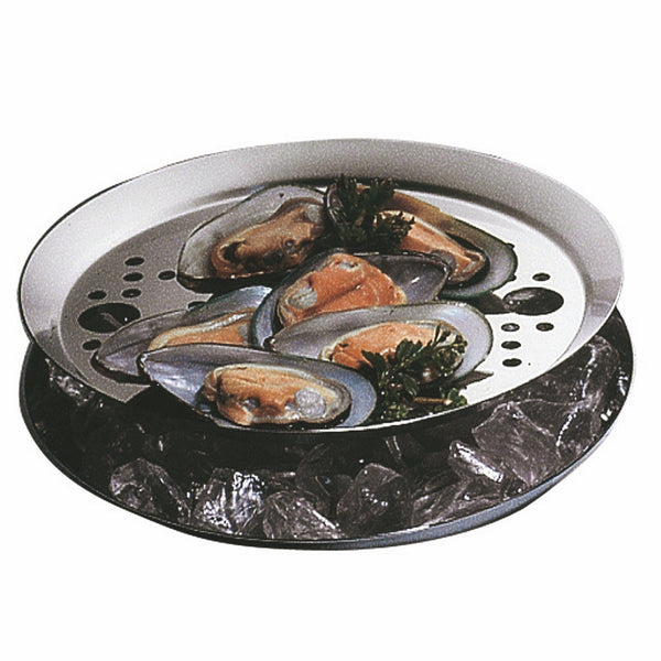 Round Individual Seafood Presentation With Grill;  D: 8-5/8" C: 50-3/4 Oz.