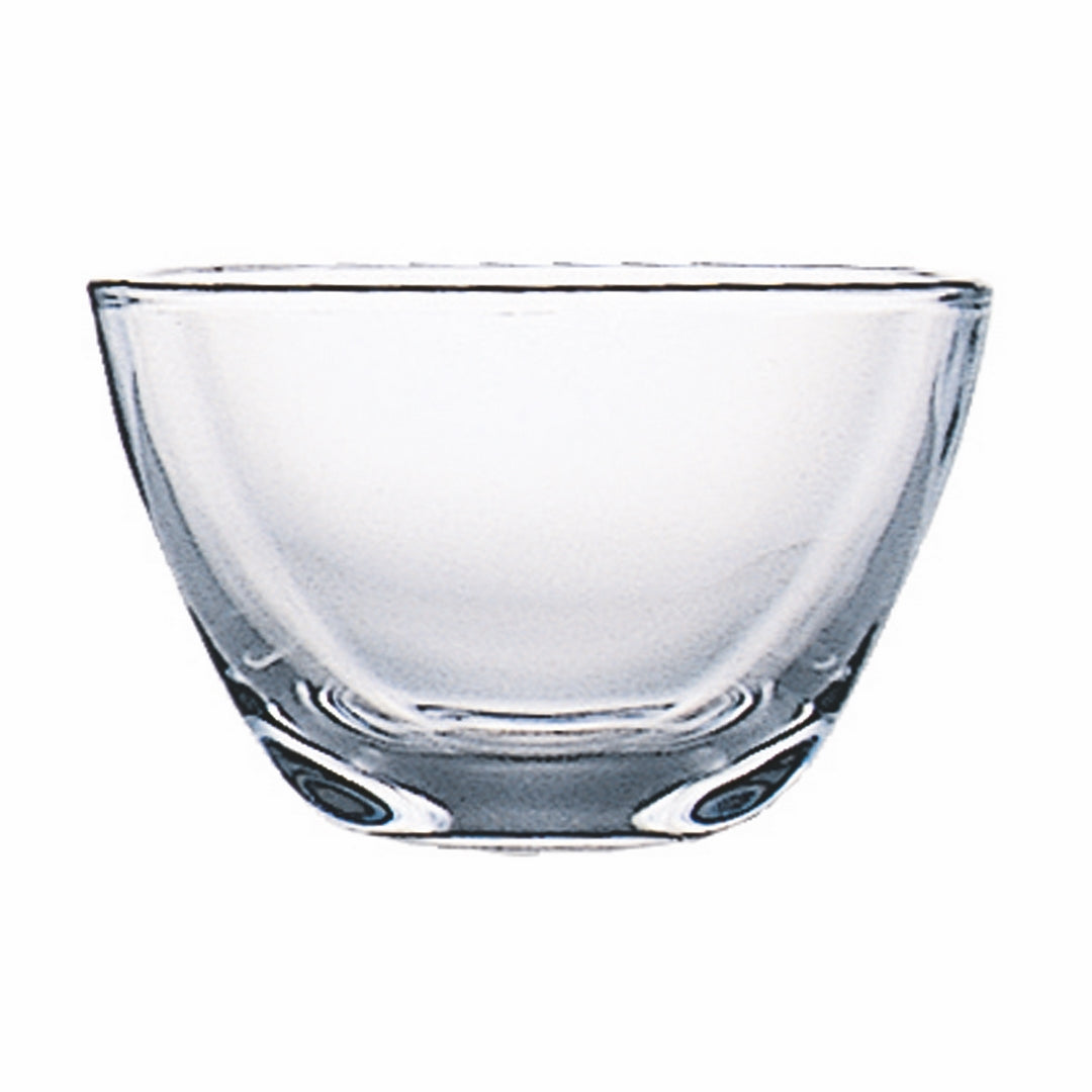 Square Glass Bowl ;  L: 3-7/8" W: 3-7/8" C: 9-1/8 Oz.