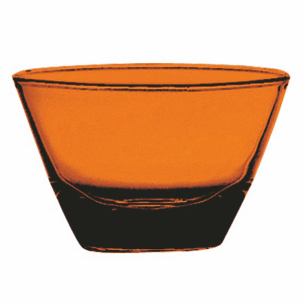 Polycarbonate Round Bowl; H: 2-7/8" D: 4-3/4" C: 13-1/2 Oz. Amber