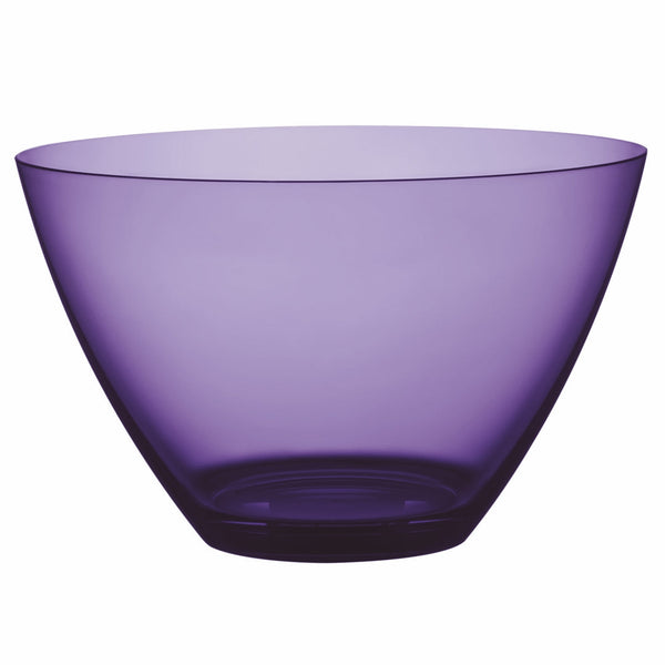 Polycarbonate Round Bowl; H: 5-1/2" D: 8-1/2" C: 74-3/8 Oz. Amethyst