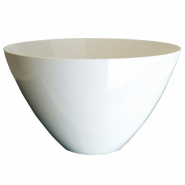 Polycarbonate Round Bowl; H: 5-1/2" D: 8-1/2" C: 74-3/8 Oz. White