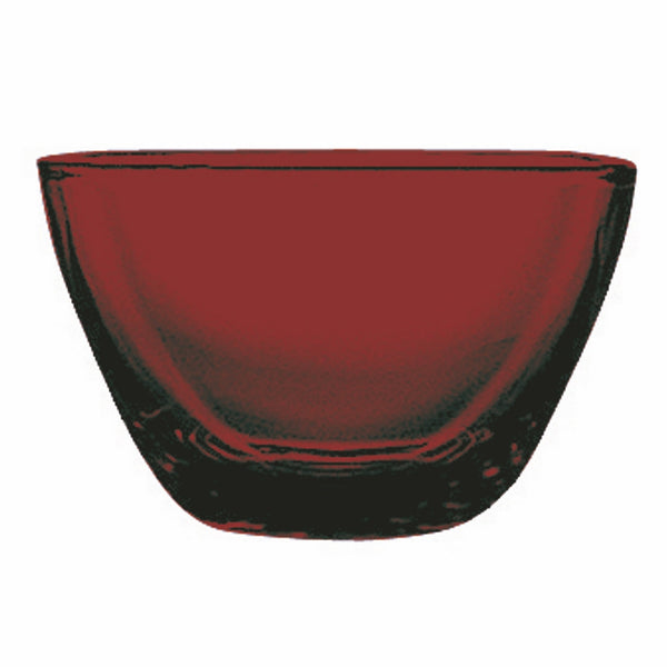 Polycarbonate Square Bowl; L: 3-7/8" W: 3-7/8" Garnet