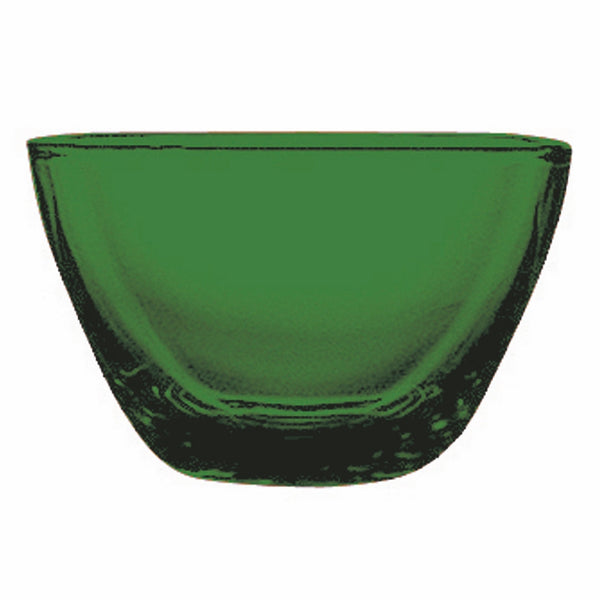 Polycarbonate Square Bowl; L: 3-7/8" W: 3-7/8" Emerald