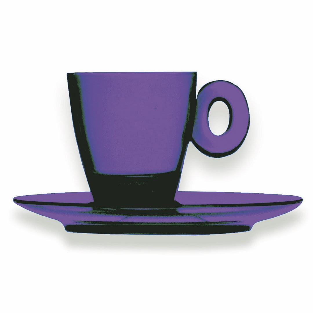 Polycarbonate Espresso Cup W/Saucer; C: 3 Oz. Amethyst