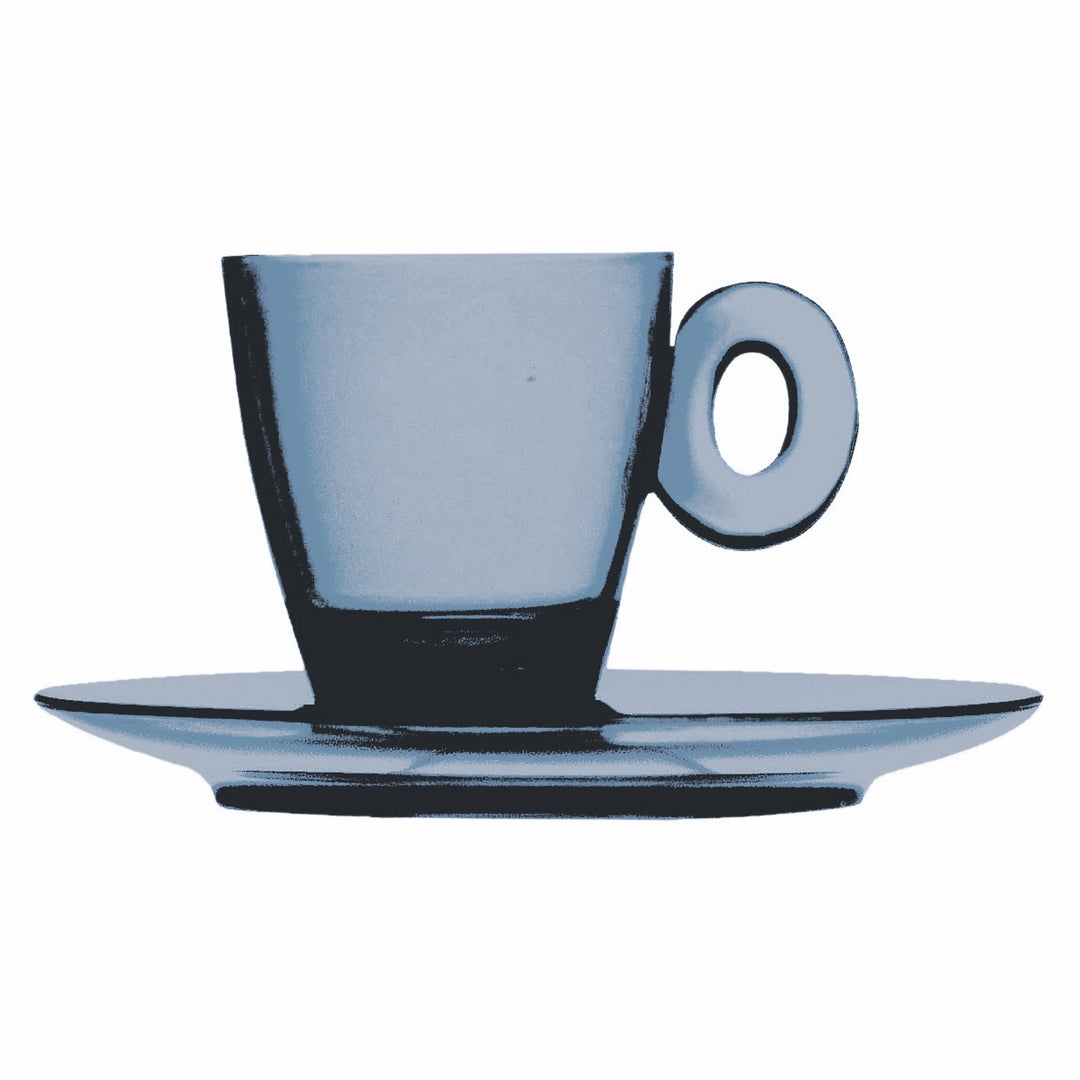 Polycarbonate Espresso Cup W/Saucer; C: 3 Oz. Sapphire