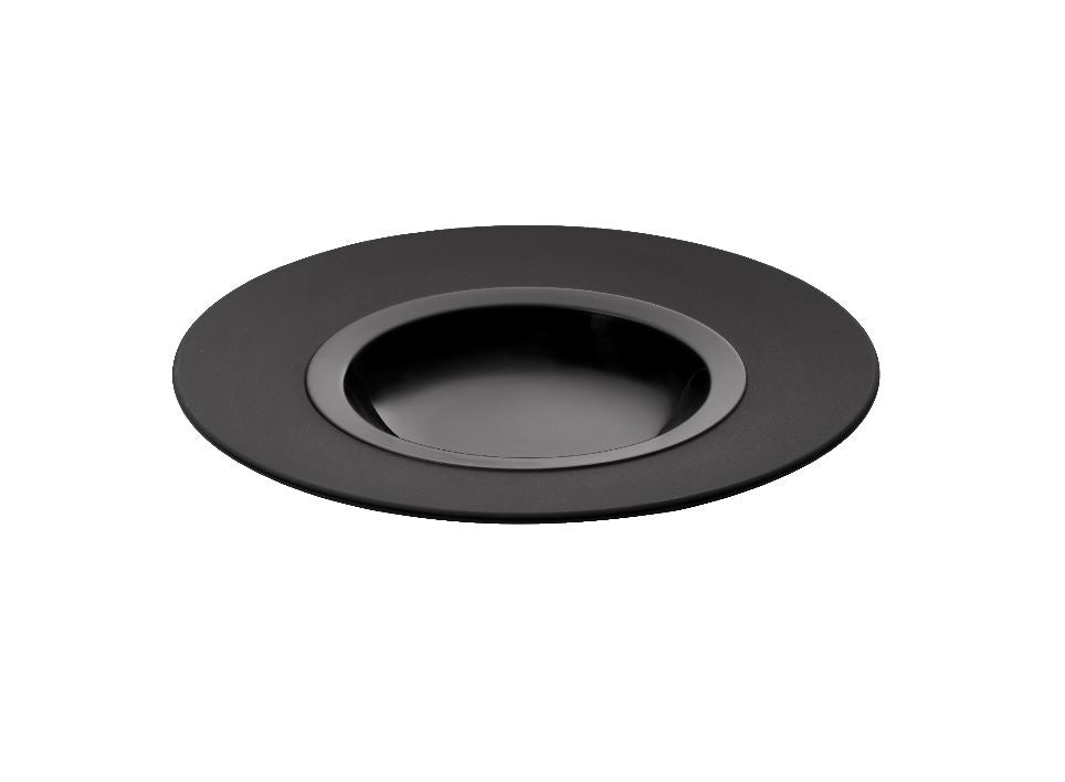 Round shallow bowl w/wide-rim - ext. 9" 1/16 - int. 4 1/2" - Onyx 9" 1/16