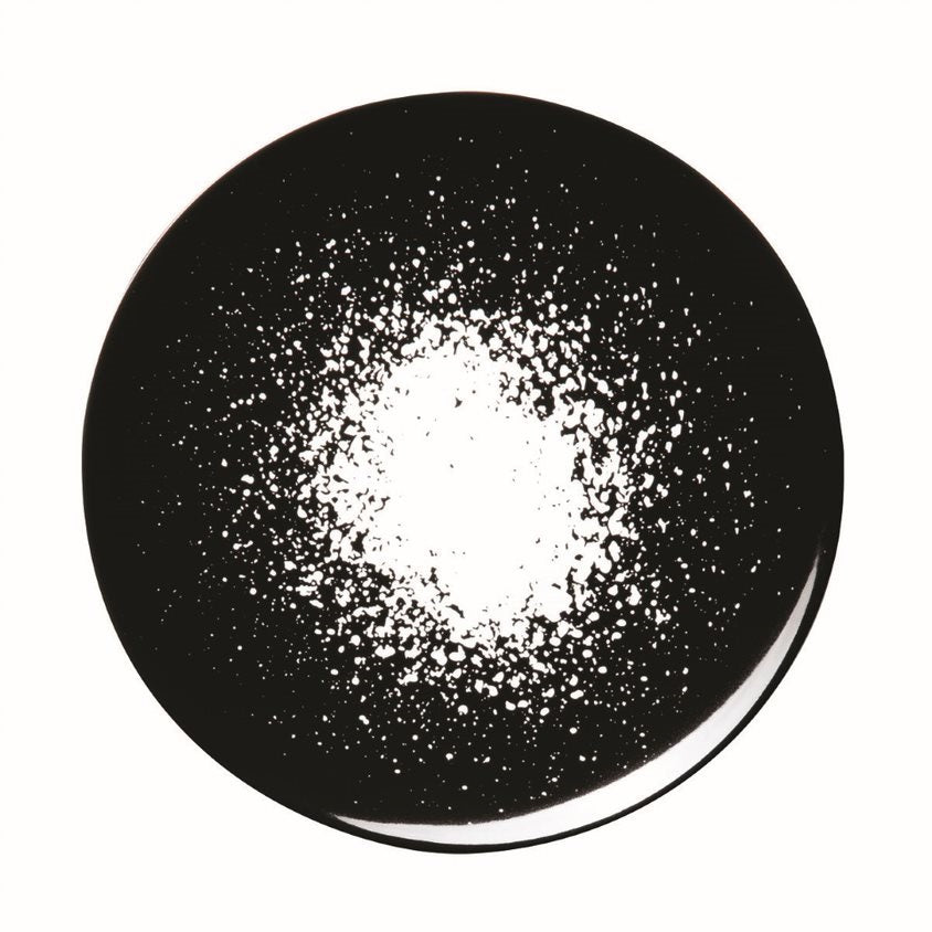 Round Dinner Plate 8" - Splash - Black 7" 7/8