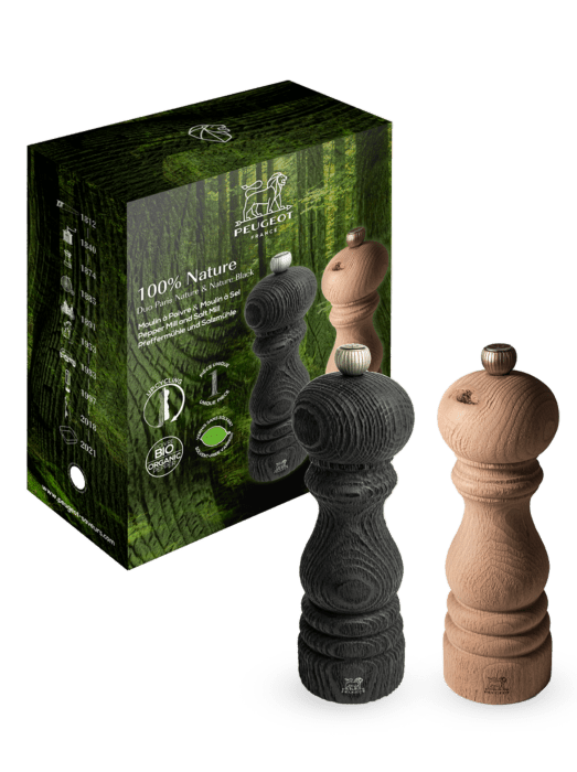 Peugeot Limited Edition Gift Set: 100% Nature, Paris Nature Natural Salt and Black Pepper Mill Set SKU: '41854