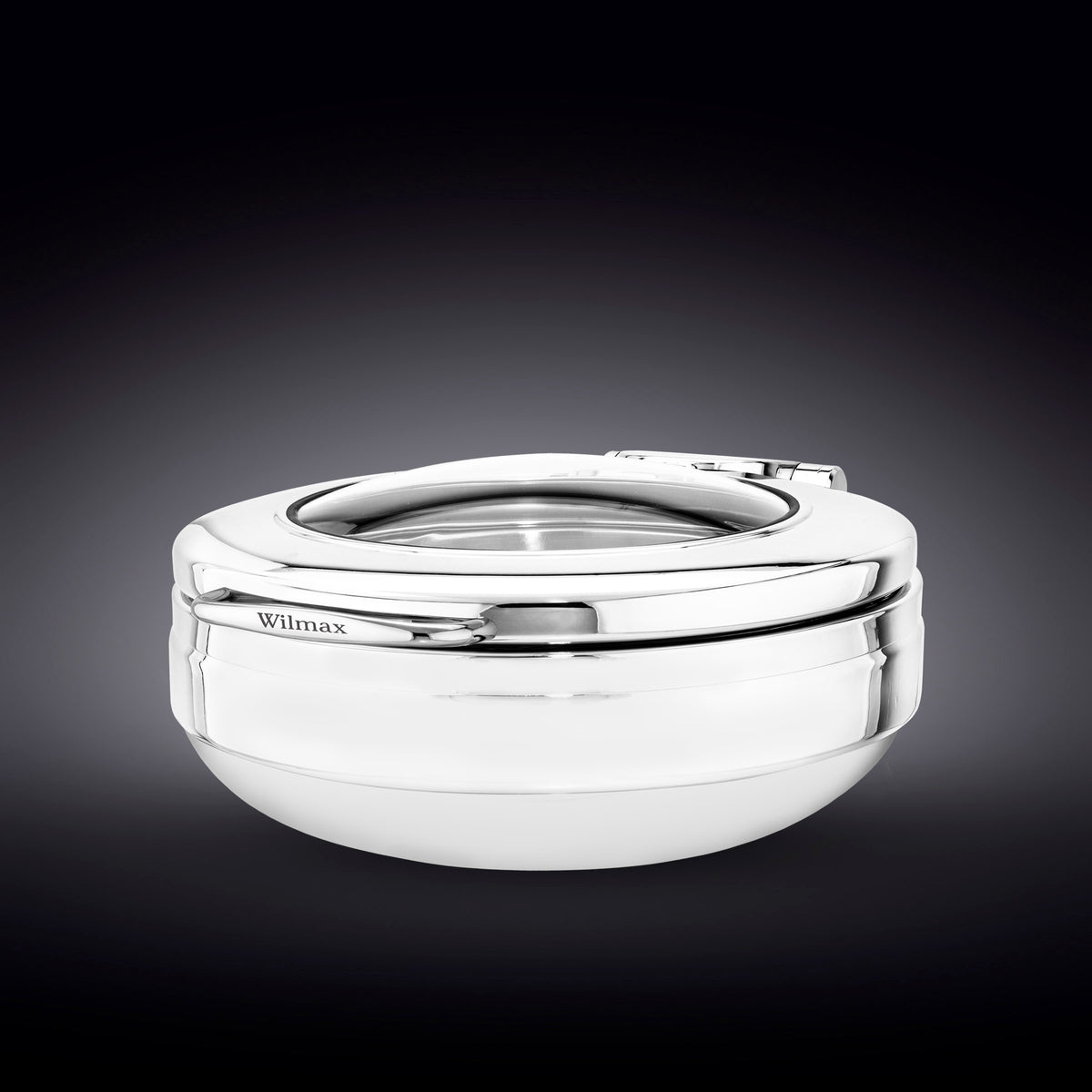 GLASS LID ROUND CHAFER 20" X 17.25" X 8" | 51 X 44 X 20 CM 200 FL OZ | 6 L