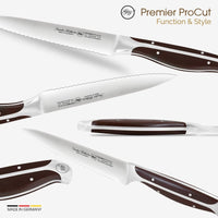 Gunter Wilhelm Thunder Utility/Steak Knife Serrated, 5 Inch | Dark Brown ABS Handle SKU: 30-313-1105