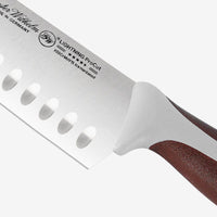 Gunter Wilhelm Thunder Santoku Knife, 7 Inch | Brown and Grey ABS Handle SKU: 10-115-0407