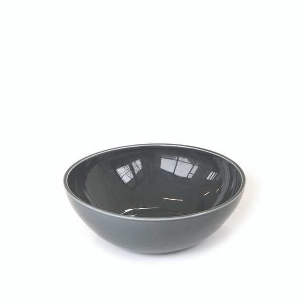 Tilt Large Dark Grey Ceramic Bowl