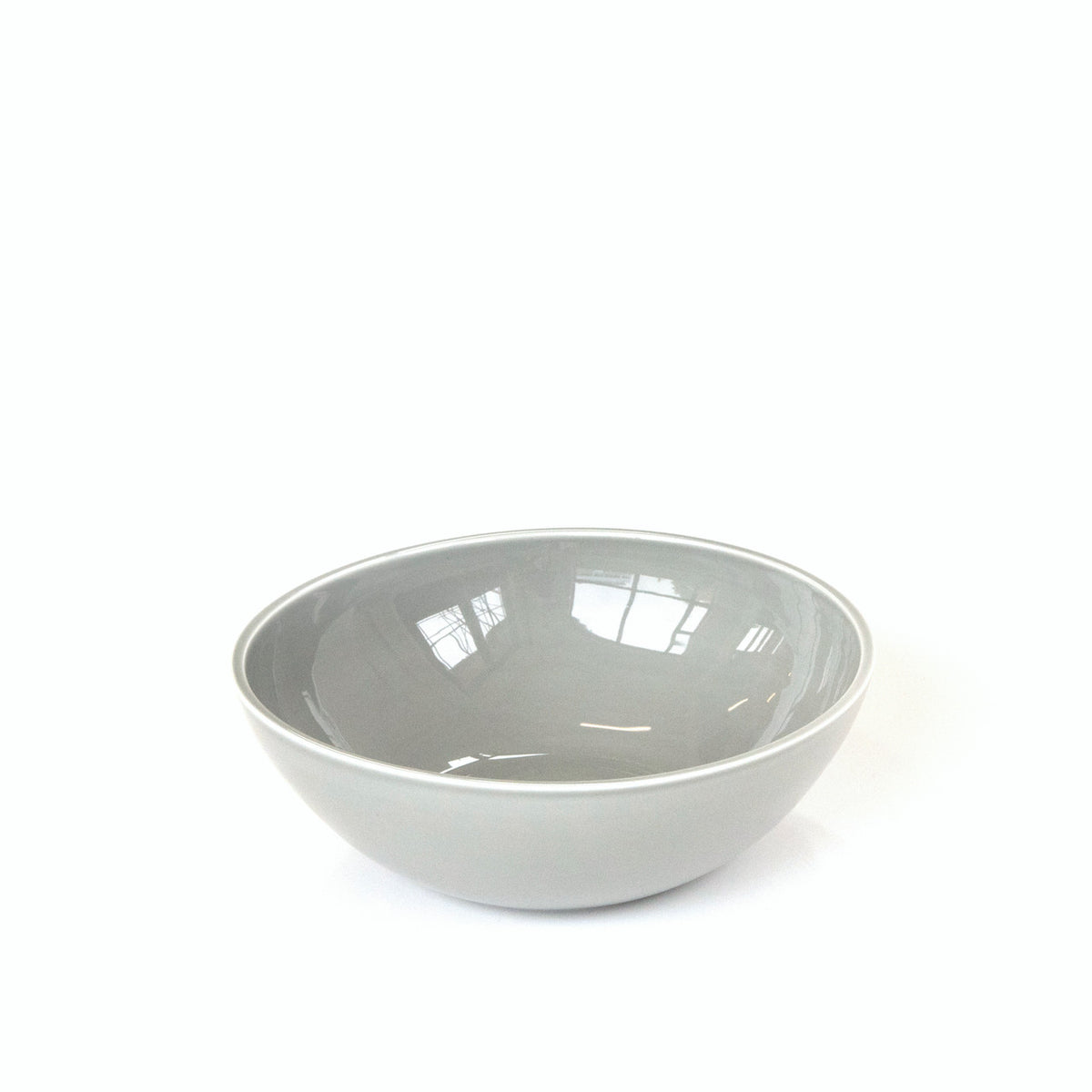 Tilt Large Light Grey Ceramic Bowl