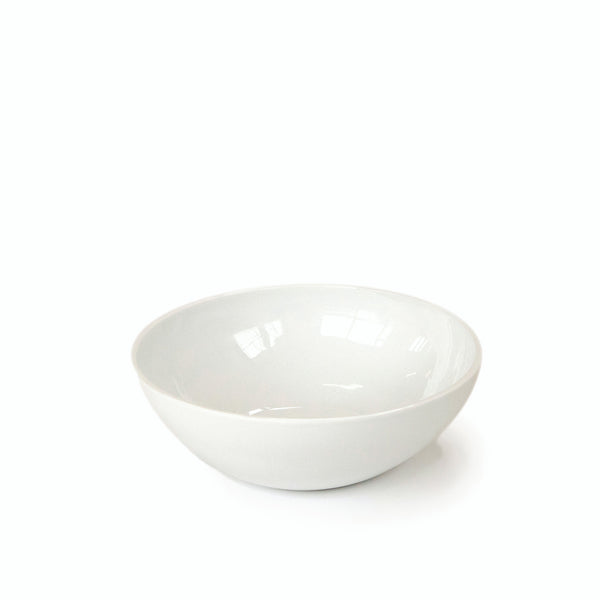 Tilt Large White Ceramic Bowl